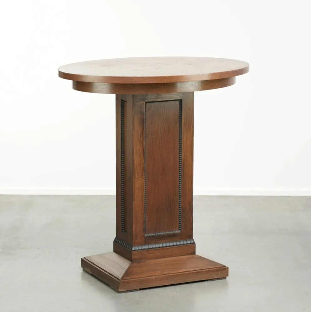 Table d'appoint en chêne néerlandais / table centrale au design École d'Amsterdam