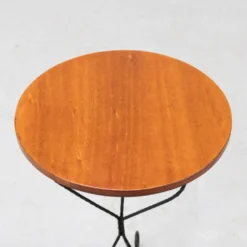 Table d'appoint en fer forgé des années 1960