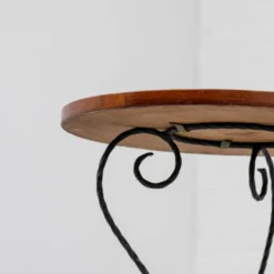 Table d'appoint en fer forgé des années 1960