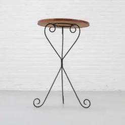 Table d'appoint en fer forgé des années 1960