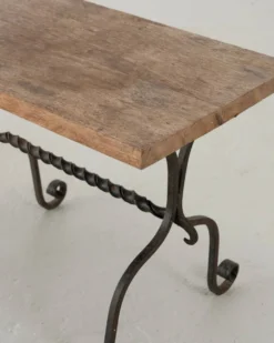 Table d'appoint en fer forgé du début du 20e siècle