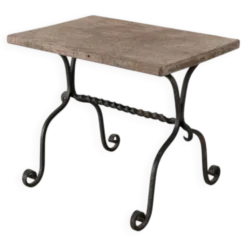 Table d'appoint en fer forgé du début du 20e siècle
