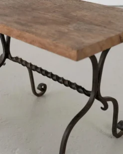 Table d'appoint en fer forgé du début du 20e siècle