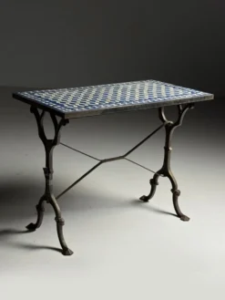 Table d'appoint en mosaïque et fonte