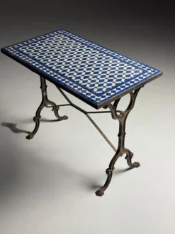 Table d'appoint en mosaïque et fonte