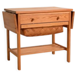 Table d'appoint en pin scandinave, années 1950