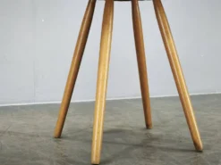 Table d'appoint en rotin et hêtre Jan Kalous, Tchécoslovaquie, années 1970