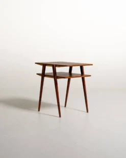 Table d'appoint en teck suédois et acajou, années 1950