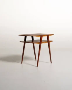 Table d'appoint en teck suédois et acajou, années 1950