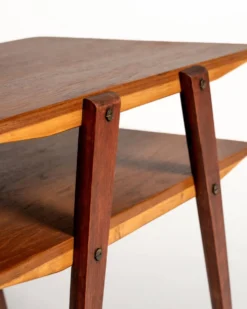 Table d'appoint en teck suédois et acajou, années 1950