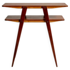 Table d'appoint en teck suédois et acajou, années 1950