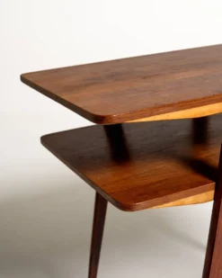 Table d'appoint en teck suédois et acajou, années 1950