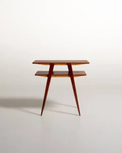 Table d'appoint en teck suédois et acajou, années 1950