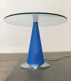 Table d'appoint et lampe sur pied Birillo postmoderne par Parisotto pour Fontana Arte, années 1980