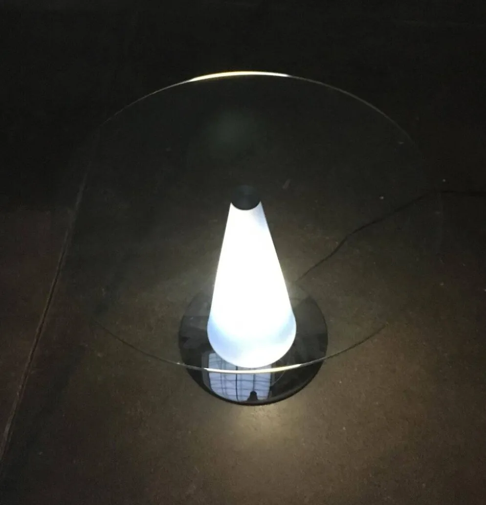Table d'appoint et lampe sur pied Birillo postmoderne par Parisotto pour Fontana Arte, années 1980