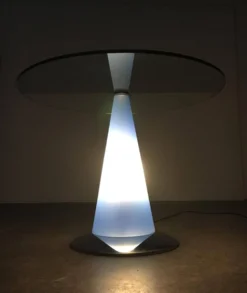 Table d'appoint et lampe sur pied Birillo postmoderne par Parisotto pour Fontana Arte, années 1980