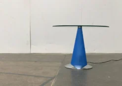 Table d'appoint et lampe sur pied Birillo postmoderne par Parisotto pour Fontana Arte, années 1980