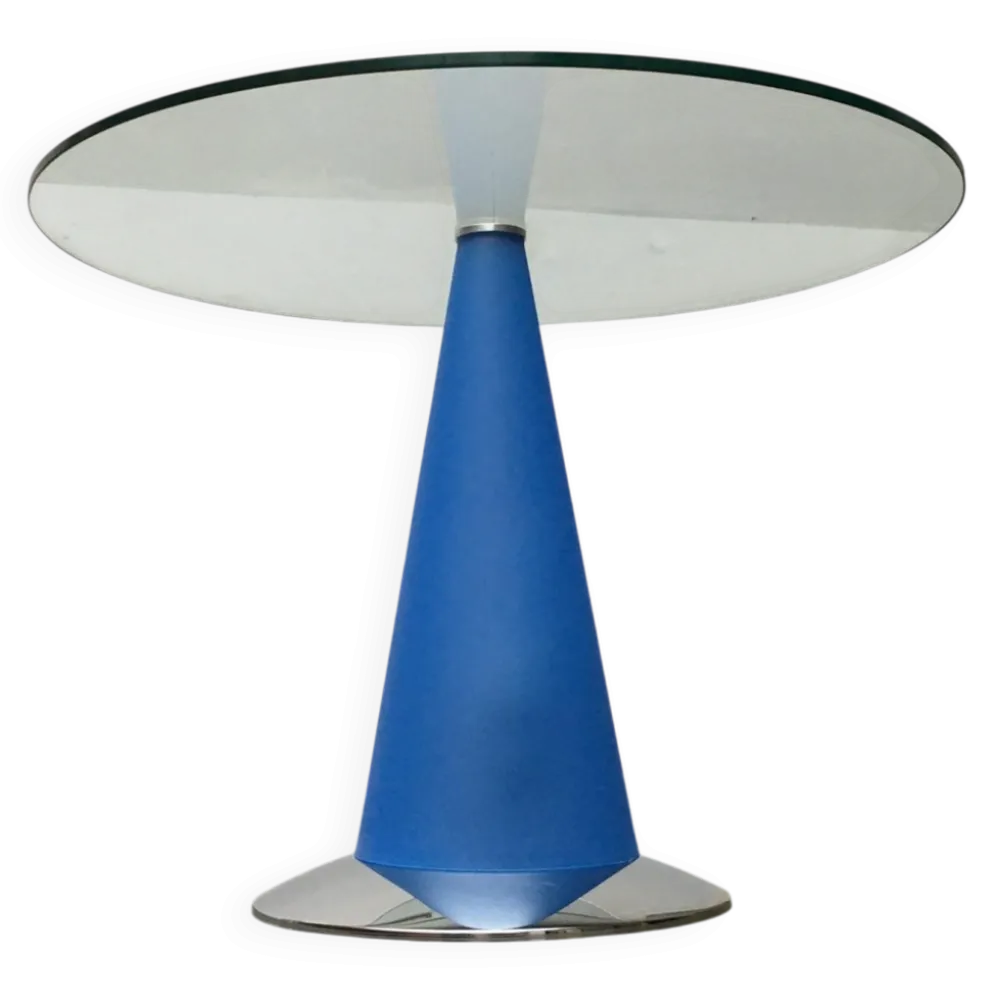 Table d'appoint et lampe sur pied Birillo postmoderne par Parisotto pour Fontana Arte, années 1980