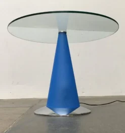 Table d'appoint et lampe sur pied Birillo postmoderne par Parisotto pour Fontana Arte, années 1980