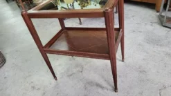 Table d'appoint ou desserte a miroir art deco en marqueterie