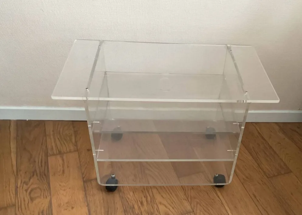Table d appoint Plexiglas David lange années 70