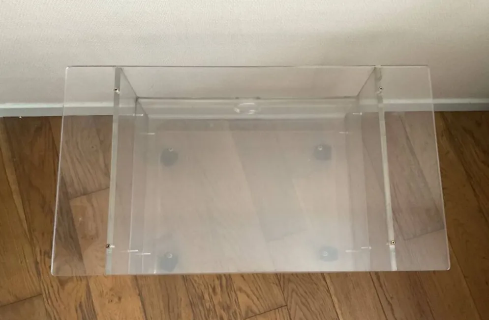 Table d appoint Plexiglas David lange années 70