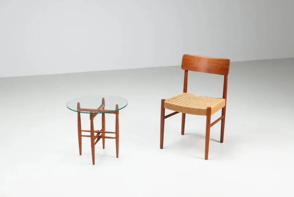 Table d'appoint Poul Hundevad en teck Vamdrup Stolefabrik Danemark 1960
