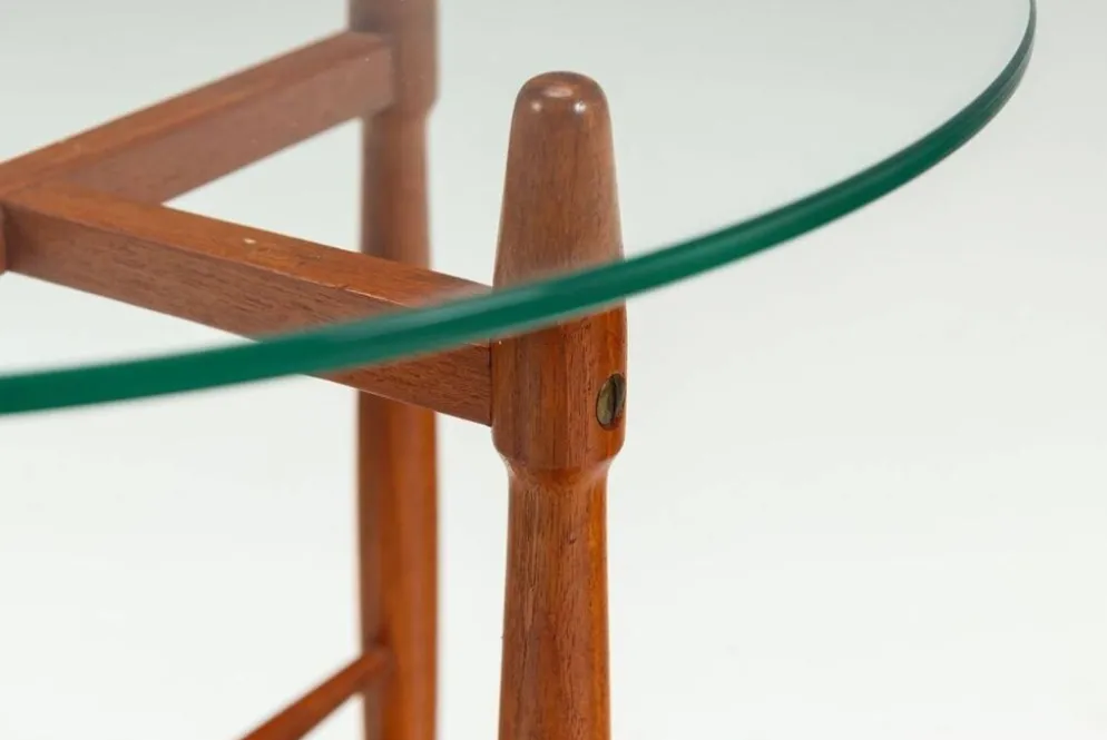 Table d'appoint Poul Hundevad en teck Vamdrup Stolefabrik Danemark 1960