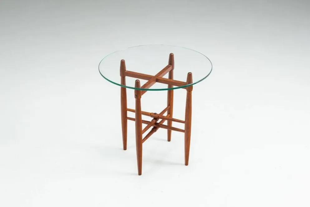Table d'appoint Poul Hundevad en teck Vamdrup Stolefabrik Danemark 1960