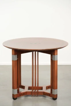 Table d'appoint ronde au design Art Déco