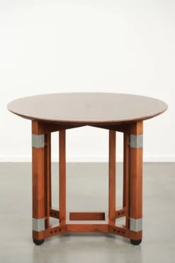 Table d'appoint ronde au design Art Déco