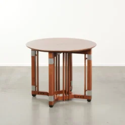 Table d'appoint ronde au design Art Déco