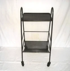 Table d' appoint à roulettes et porte-livres des années 50