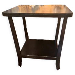 Table d'appoint, style Art Déco Console à roulettes bois noir vernissé 1940
