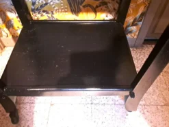 Table d'appoint, style Art Déco Console à roulettes bois noir vernissé 1940