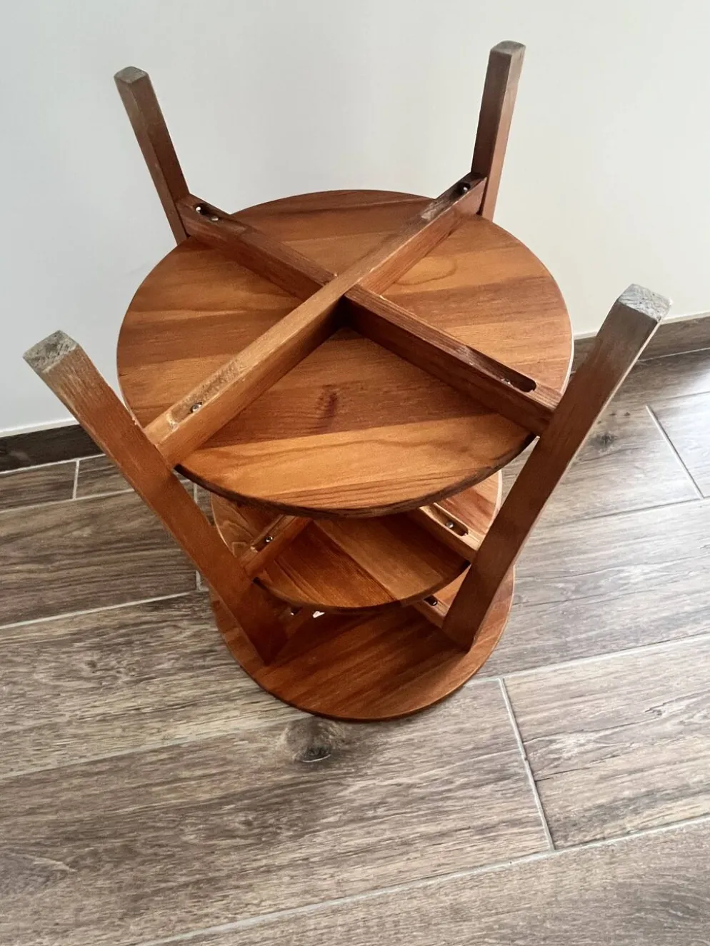 Table d'appoint vintage IKEA Olsvik en pin massif (Années 2000)