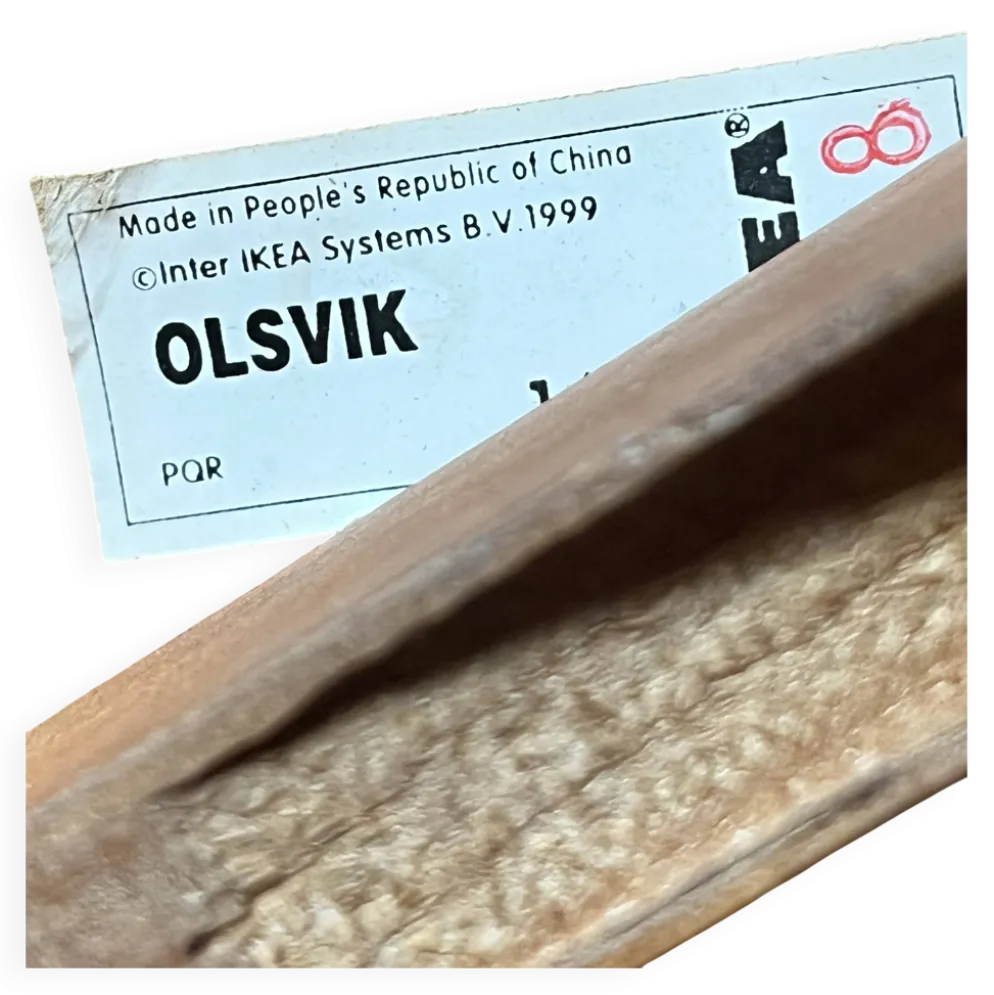 Table d'appoint vintage IKEA Olsvik en pin massif (Années 2000)