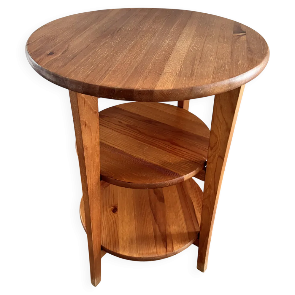 Table d'appoint vintage IKEA Olsvik en pin massif (Années 2000)
