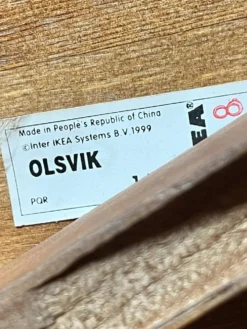 Table d'appoint vintage IKEA Olsvik en pin massif (Années 2000)