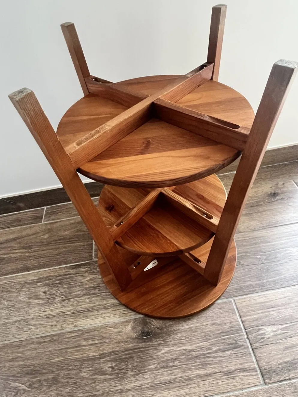 Table d'appoint vintage IKEA Olsvik en pin massif (Années 2000)