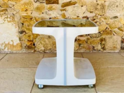 Table d'appoint Vintage sur roulettes avec rangement, édition Flair 1970s