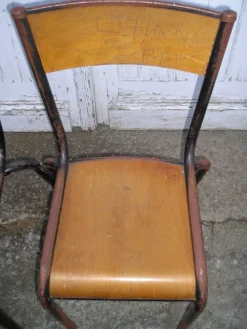 Table d'école et ses 2 chaises Mullca années 60/70