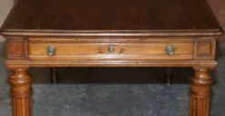 Table d'écriture bibliothèque antique circa 1860 avec pentes jumelles