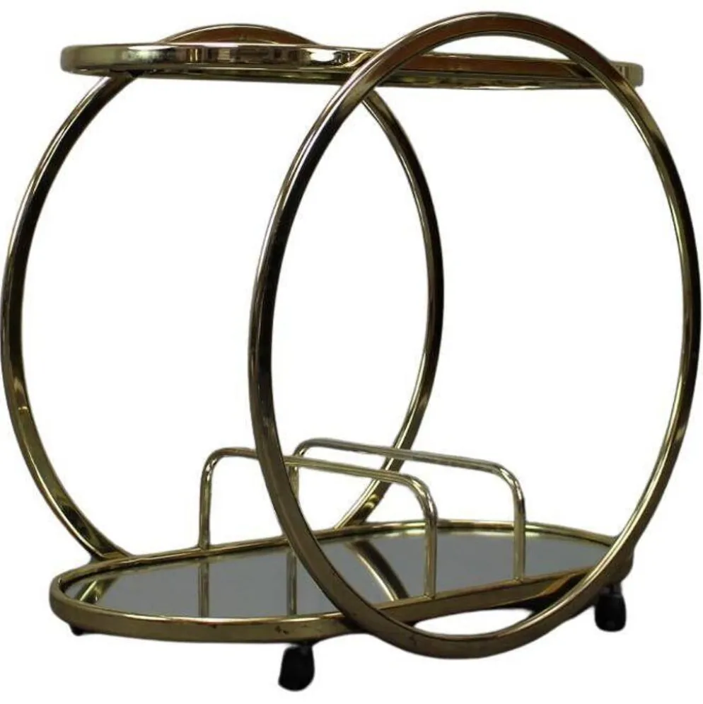 Table de bar à cocktails du milieu du siècle en laiton, années 1970, Allemagne