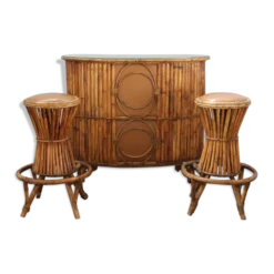 Table de bar & tabourets années 60