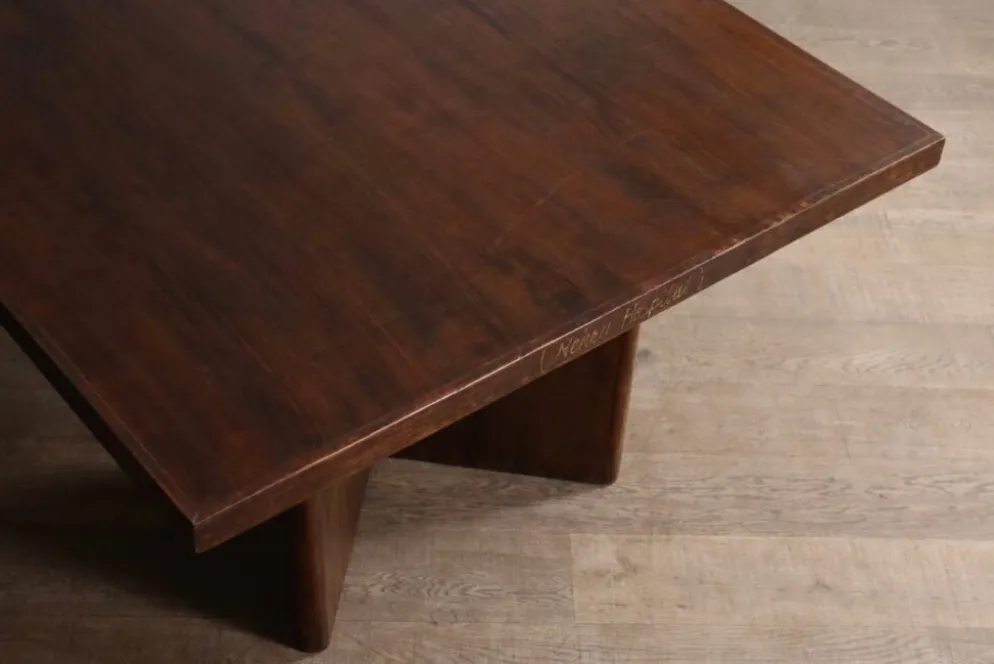 Table de bibliothèque large Pierre Jeanneret PJ-TAT-08-A, Chandigarh, 1955-1956