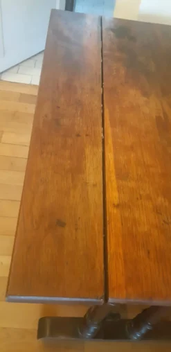 Table de bistro plateau patiné