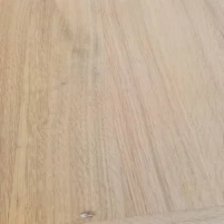Table de bistrot ancienne en bois aérogommé et fonte