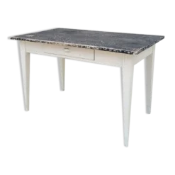 Table de bistrot ancienne patiné un tiroir- 1m20