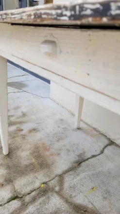 Table de bistrot ancienne patiné un tiroir- 1m20